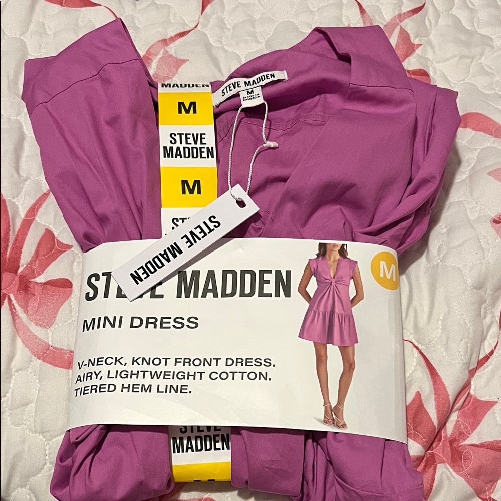 Steve Madden Lilac Knot Front Mini Dress